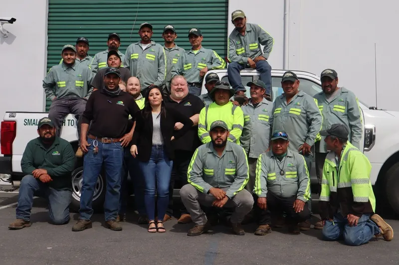 Lawnman Landscape team at work